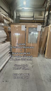 CLEARANCE 78x33" Pre-Finished Mexicano Internal Doors with Handle Pack