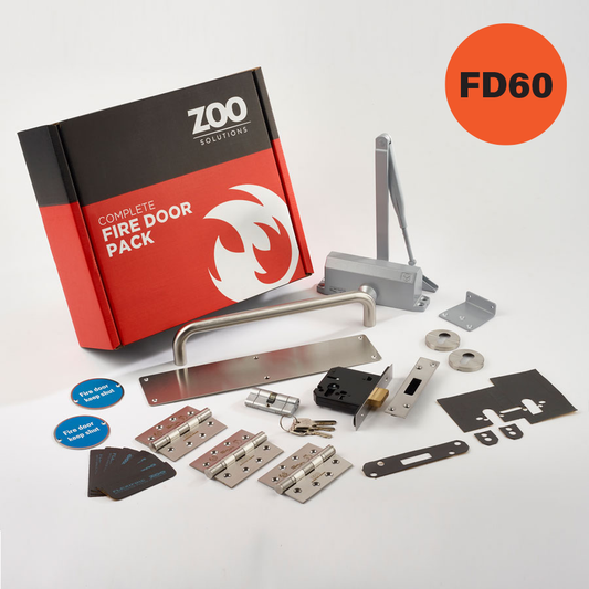 ZOO Hardware Architectural FD60 Fire Door Pack - Corridor Locking Kit