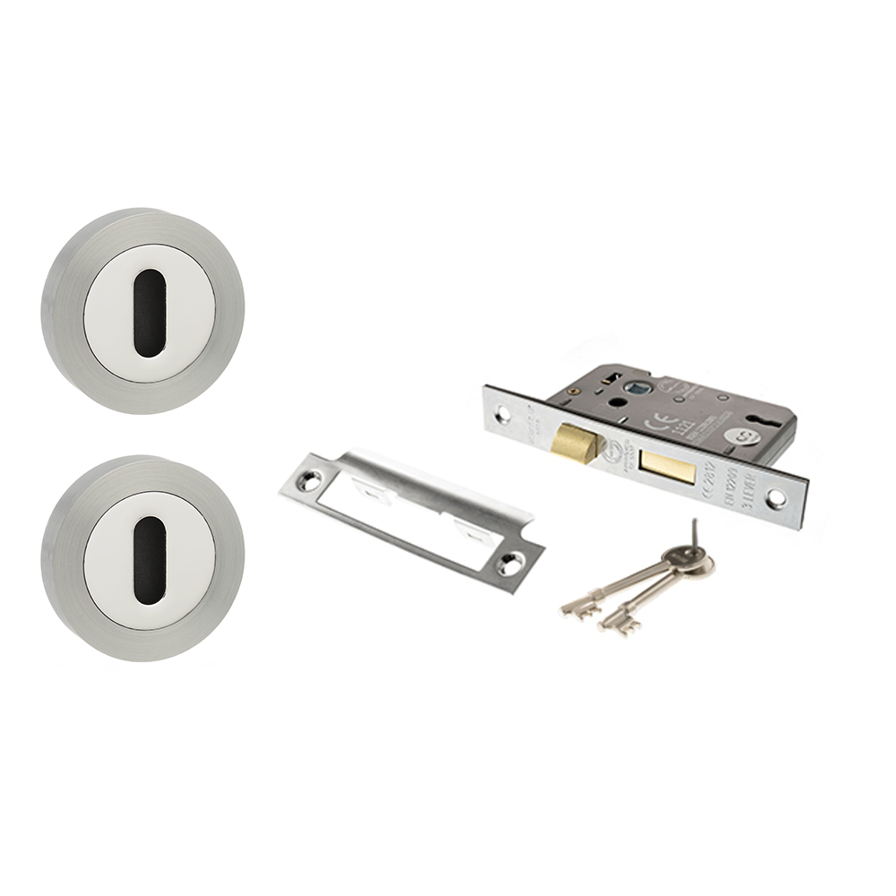 Key Sashlock Privacy Pack for FD30 - Round Rose