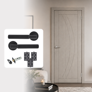 Fully Finished Grey Laminate Sorrento Internal Door with Handle Pack