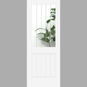 Fully Finished White Cottage Newark Half Light Clear Glazed Internal Door