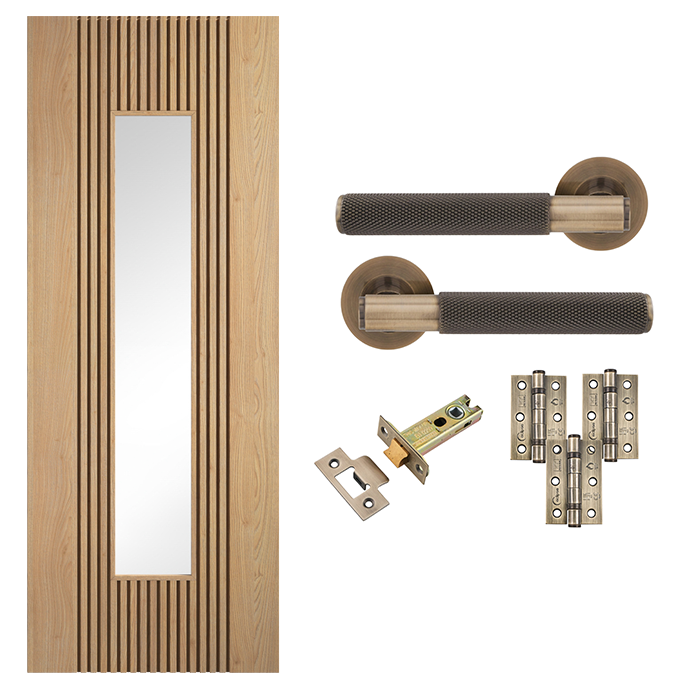 Fully Finished Sydney Glazed Internal Door with Handle Pack