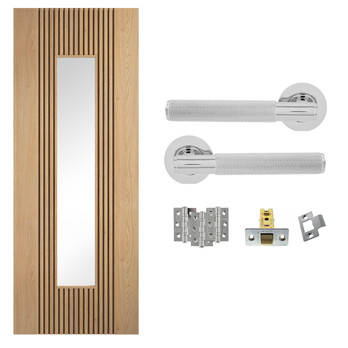 Fully Finished Sydney Glazed Internal Door with Handle Pack