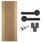 Fully Finished Oak Sydney Internal Door with Handle Pack