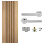 Fully Finished Oak Sydney Internal Door with Handle Pack