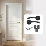 White Primed 3 Panel Textured Hollow Core Internal Door with Handle Pack