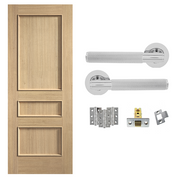 Fully Finished Toledo 3 Panel Internal Door with Handle Pack