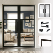 Tribeca Black Clear Glazed 3L Pair Door Set