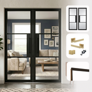 Tribeca Black Clear Glazed 3L Pair Door Set