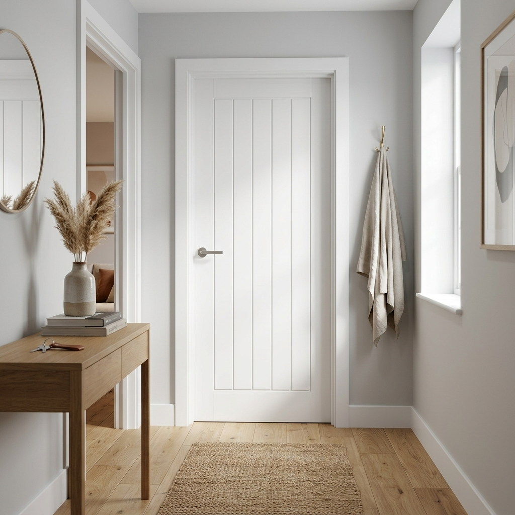White Primed Tuscany Smooth Cottage 5P Internal Door