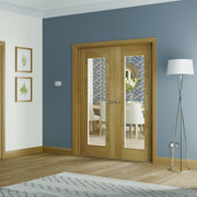 Internal Oak Palermo Pair with Clear Glass