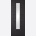 Charcoal Black Vancouver Glazed 1L FD30 Fire Rated Internal Door