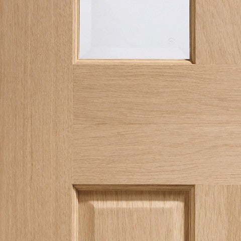 Internal Oak Malton Bi-Fold with Clear Bevelled Glass