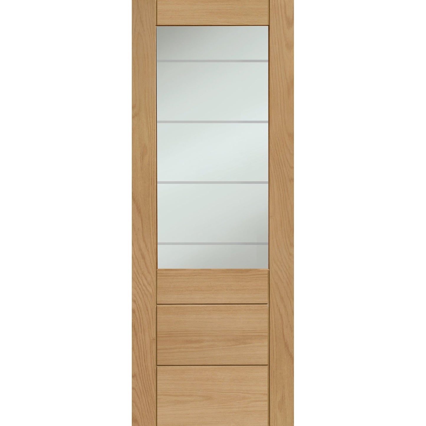Internal Oak Essential Palermo 2XG with Clear Etched Glass