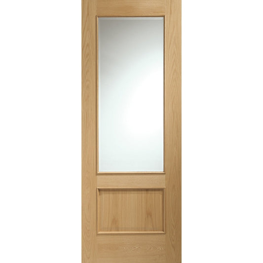 Internal Oak Andria with Clear Bevelled Glass and RM