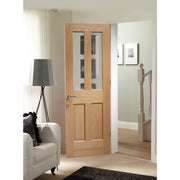 Internal Oak Malton with Clear Glass Fire Door