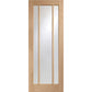 Internal Oak Worcester 3 Light with Clear Glass Fire Door