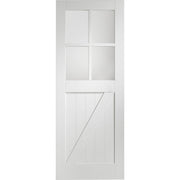 Internal White Primed Cottage with Clear Glass (4 x Z Brace)