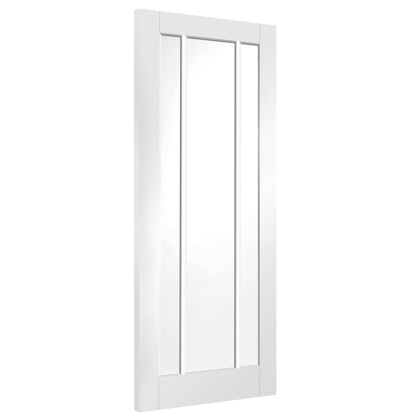 Internal White Primed Worcester Fire Door with Clear Glass