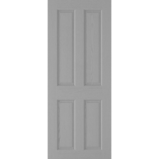 Grey Moulded Textured 4P Fire Door