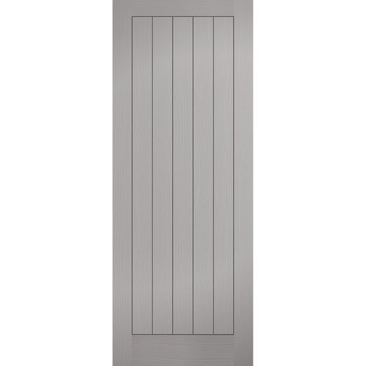 Grey Moulded Textured Vertical 5P Fire Door