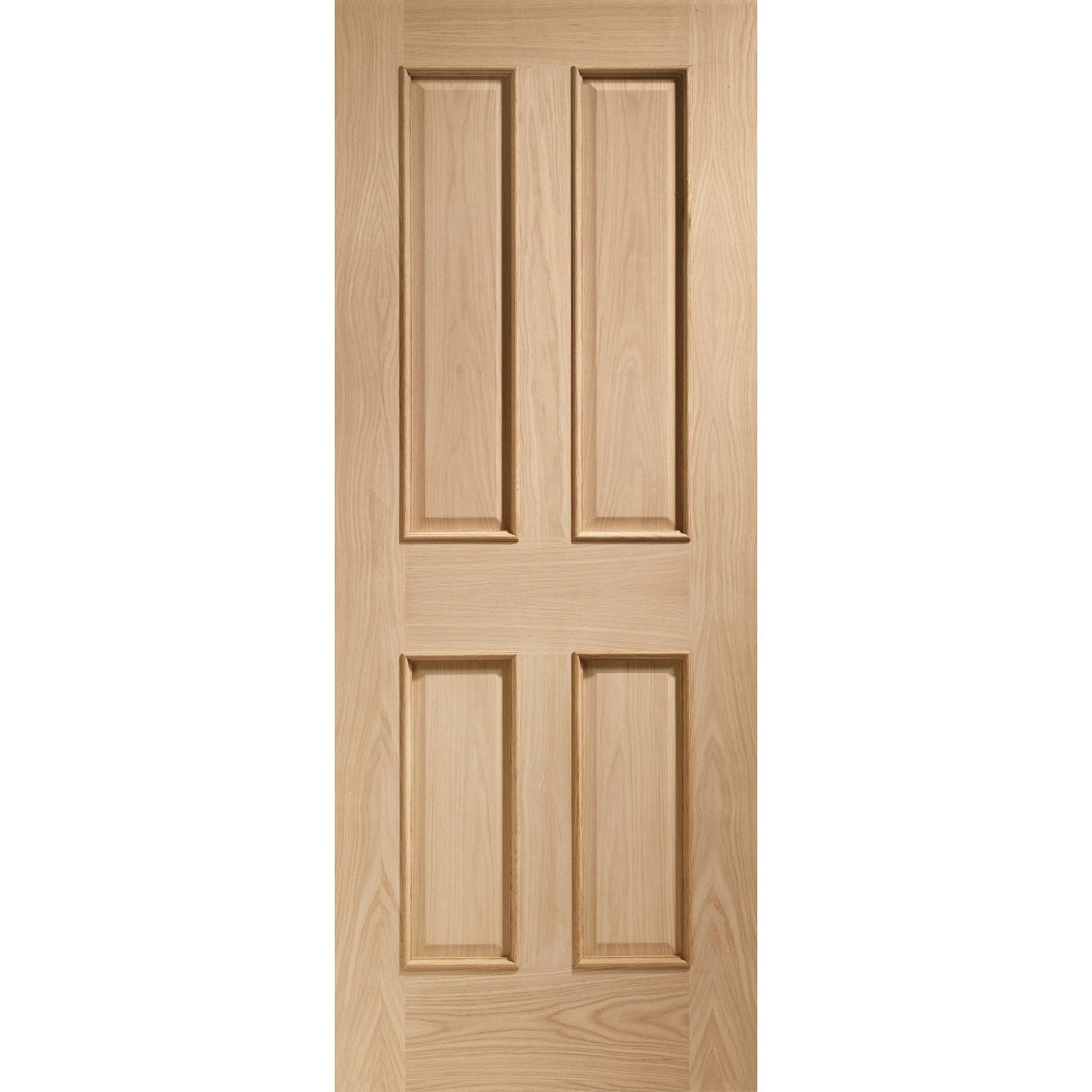 Internal Oak Victorian 4 Panel Fire Door with Raised Mouldings