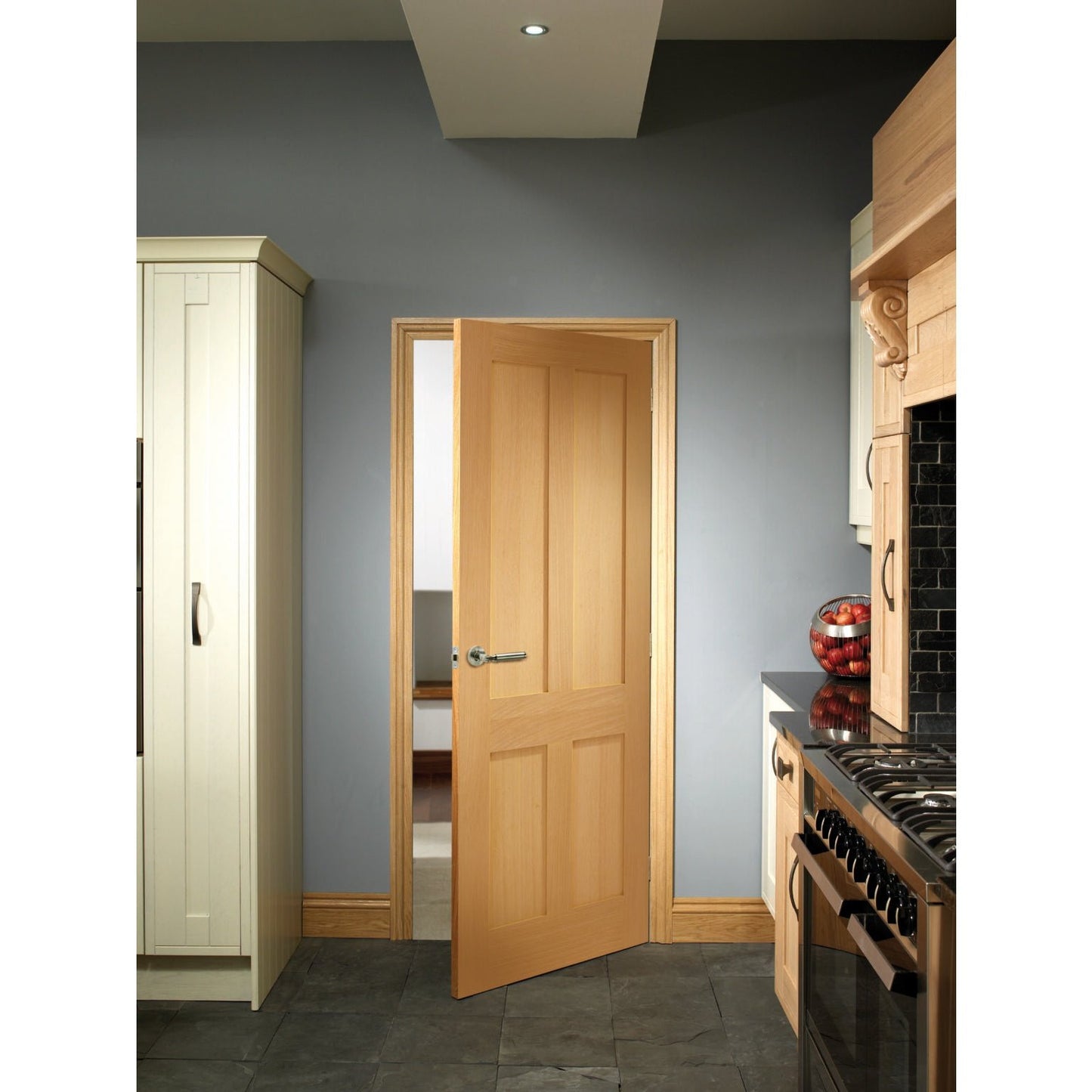 Internal Oak Victorian Shaker 4 Panel Fire Door