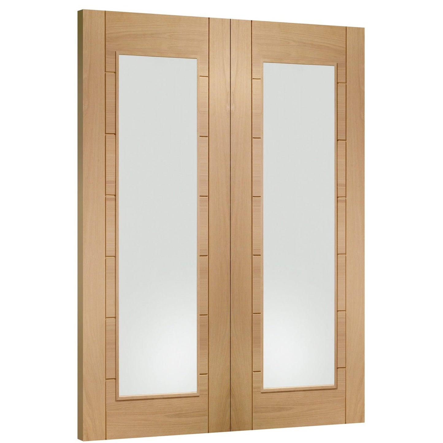 Internal Oak Palermo Pair with Clear Glass