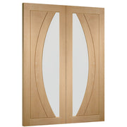 Internal Oak Salerno Pair with Clear Glass