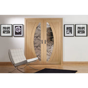 Internal Oak Salerno Pair with Clear Glass