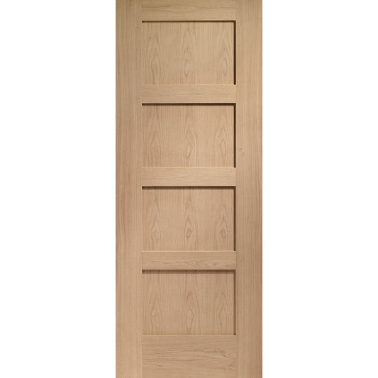 Internal Oak Pre-Finished Shaker 4 Panel Fire Door