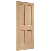 Internal Oak Pre-finished Victorian 4 Panel Fire Door