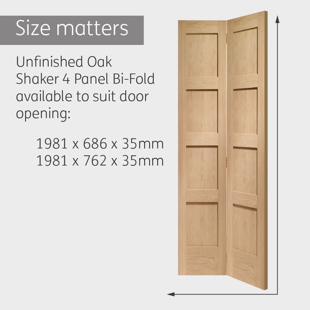 Internal Oak Shaker Bi-Fold