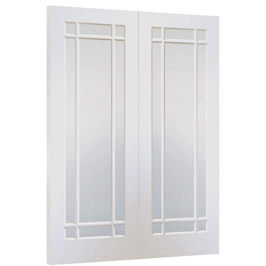 Internal White Primed Cheshire Pair with Clear Glass