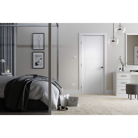 White Linear Vancouver Style Internal Door